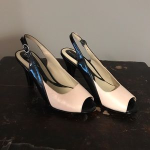 Naturalizer blush & black dress heels